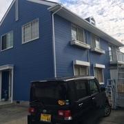T様邸こだわりの青い家、塗装完了!